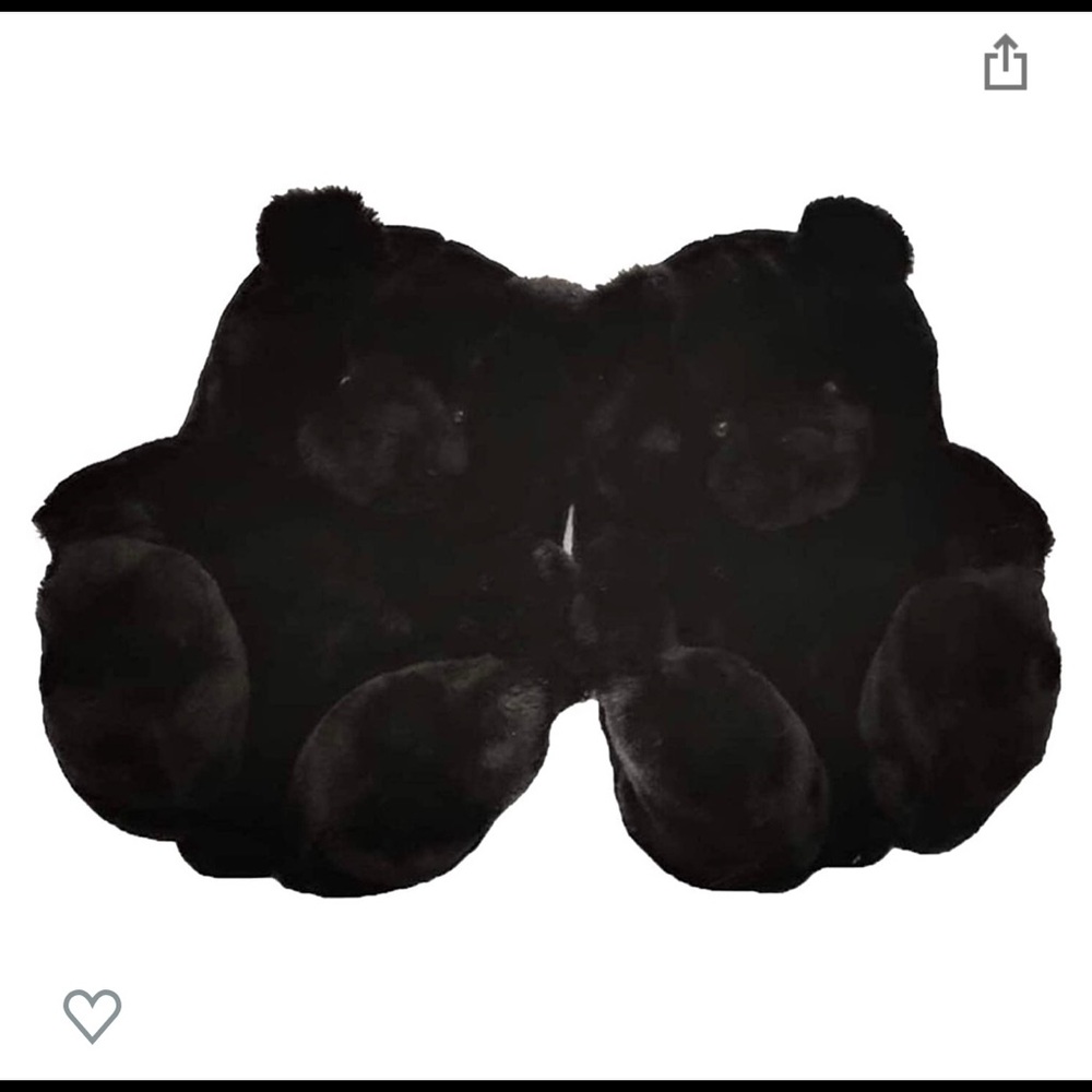 Plush teddy bear slippers